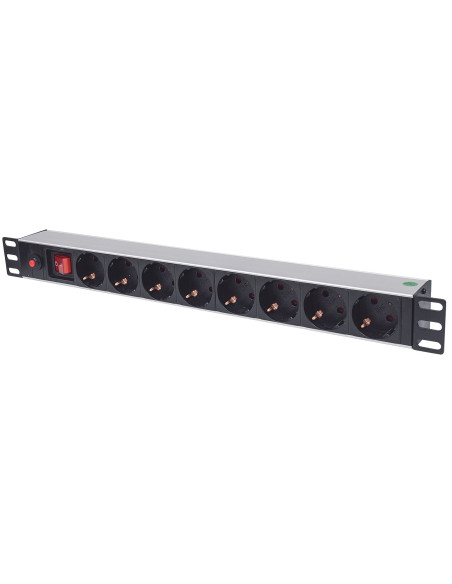 Multipresa per Rack 19'' 8 posti Spina Schuko Angolata 1U