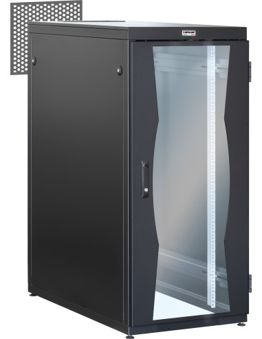 Armadio NetRack 19'' 600x1000 27 Unit&agrave Nero Pannello Grigliato da Assemblare