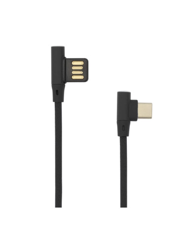 Cavo USB Angolato 90&deg USB A/USB-C 1.5m Nero