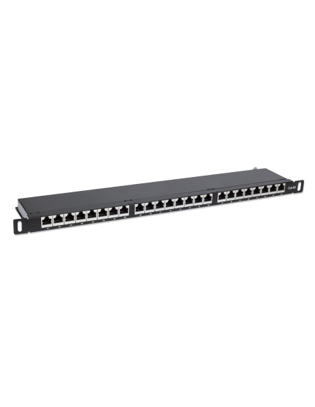 Pannello Patch 24 Posti 19'' 0.5U Cat6a Schermato Nero