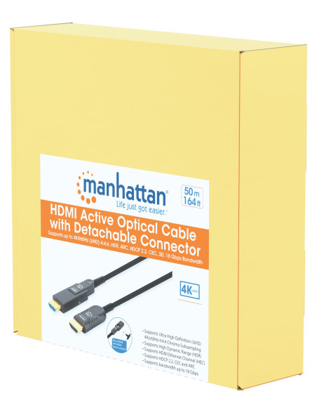 Cavo HDMI&trade Attivo in Fibra Ottica con Connettore Staccabile 50m