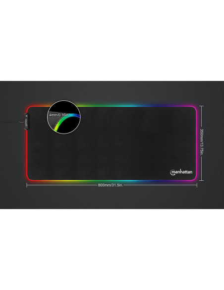 Tappetino Mouse Gaming XXL Illuminazione LED Effetti Luce RGB