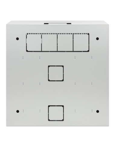 Armadio 19'' a muro a basso profilo con montanti orizzontali 4U e verticali 2U