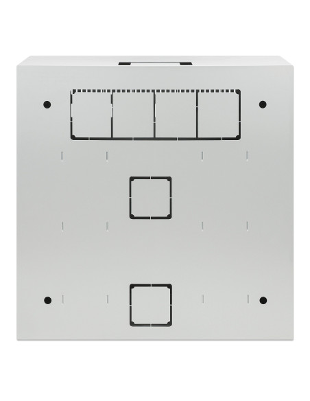 Armadio 19'' a muro a basso profilo con montanti orizzontali 4U e verticali 2U