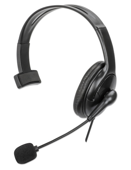 Cuffia Mono USB con Microfono Reversibile Cavo 2m