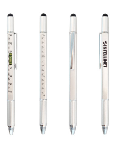 Penna a Sfera Multifunzione 5 in 1 con Cacciavite Bolla e Righello