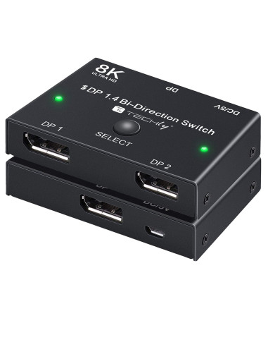 Switch Bidirezionale Convertitore Splitter DisplayPort 8K DP1.4 per Sorgenti Multiple e Display