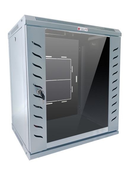 Armadio Rack 19'' a Muro 20 Unit&agrave P.450 mm Flat Pack Grigio