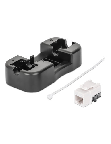 Frutto Keystone Slim Cat.6 per Cavo Rigido con Supporto Punch-Down 25 pz Bianco