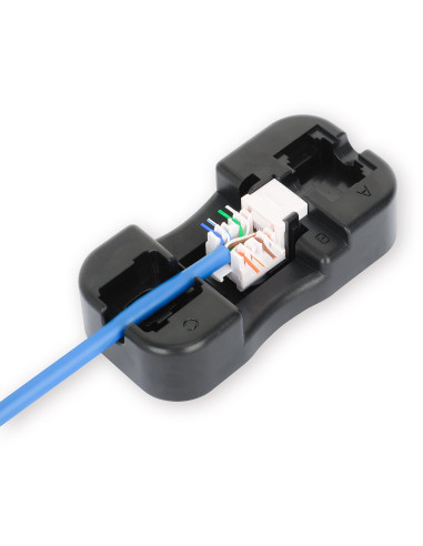 Frutto Keystone Slim Cat.6 per Cavo Rigido con Supporto Punch-Down 25 pz Bianco