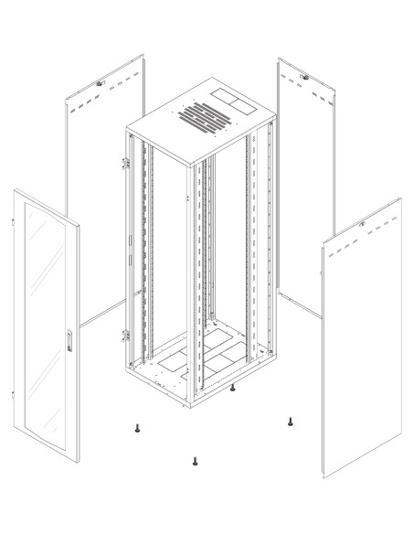 Armadio Rack NextGen 19'' 600x800 20U Nero
