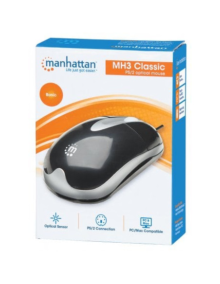 Mouse Ottico PS2 1000 Dpi Nero
