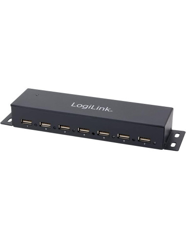 Hub USB 2.0 7 Porte con Case Metallico