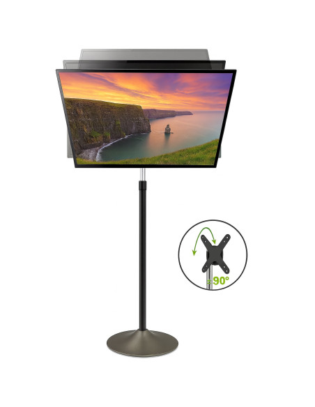 Supporto a Pavimento Colonna a Base Circolare per TV LCD/LED 13-27''