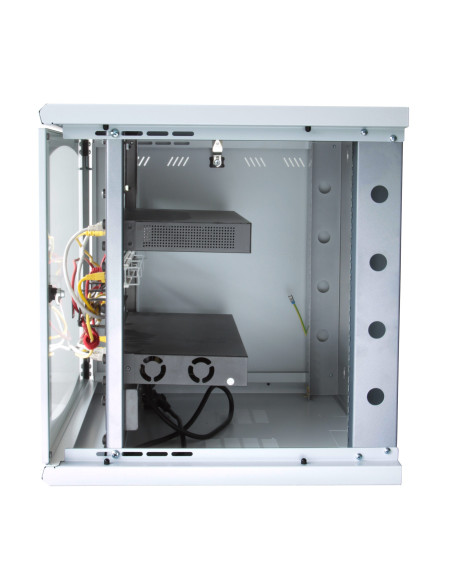 Armadio Rack 19'' a muro 10 unit&agrave sezione unica prof. 500mm Nero