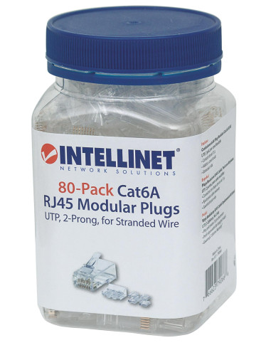 Confezione da 80 Plug Modulari Cat.6A RJ45 UTP