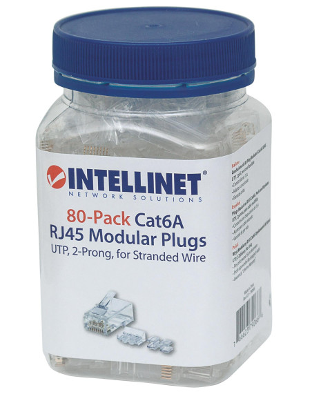 Confezione da 80 Plug Modulari Cat.6A RJ45 UTP