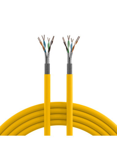 Matassa S/FTP Cavo Cat.8.2 Rame 2000MHz Dca 100m Rigido LSZH Giallo
