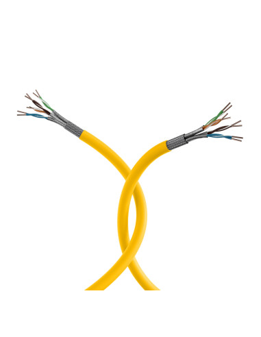 Matassa S/FTP Cavo Cat.8.2 Rame 2000MHz Dca 100m Rigido LSZH Giallo