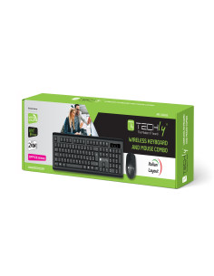 Kit Tastiera e Mouse 1600 Dpi Wireless Nero 2
