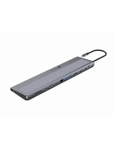 Docking Station 12 in 1 USB-C&trade Hub VGA HDMI DP RJ45 con Lettore Micro SD/SD