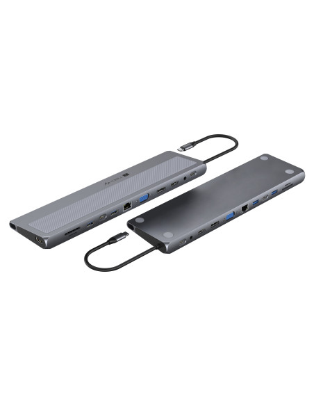 Docking Station 12 in 1 USB-C&trade Hub VGA HDMI DP RJ45 con Lettore Micro SD/SD