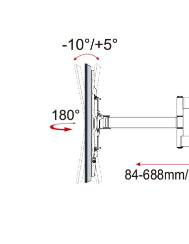 Supporto a Muro Slim per TV LED LCD 32-70'' Nero