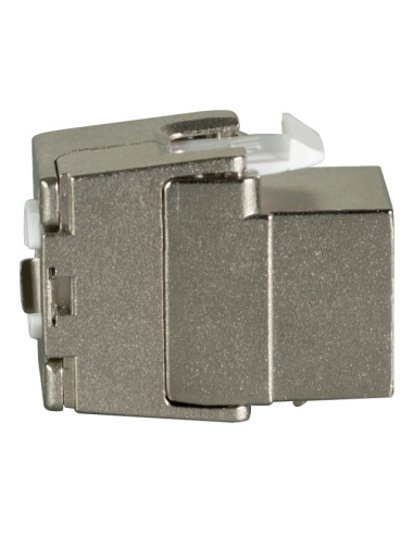 Frutto Keystone RJ45 Cat.6A 10Gigabit FTP 180&deg Toolless con Otturatore