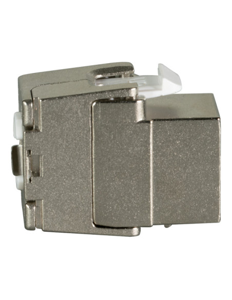 Frutto Keystone RJ45 Cat.6A 10Gigabit FTP 180&deg Toolless con Otturatore