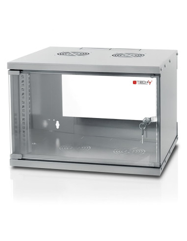 Armadio Rack 19'' a Muro 6U prof. 450 Grigio Assemblato