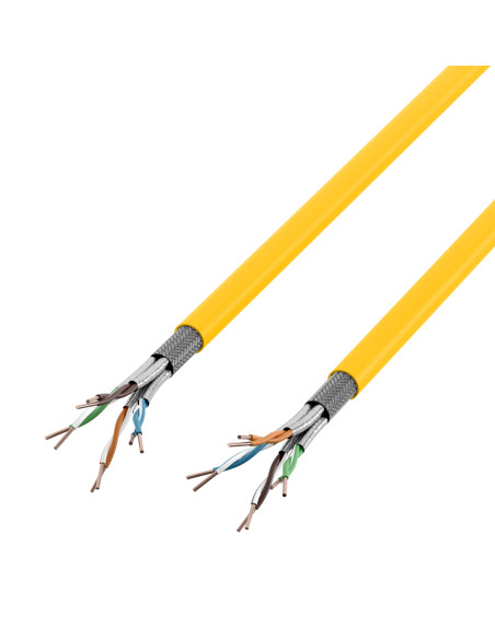 Matassa S/FTP Cavo Cat.8.2 Rame 2000MHz Dca 100m Rigido LSZH Giallo
