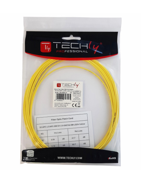 Cavo Fibra Ottica Monomodale OS2 SC/APC LC/APC 9/125 10 m