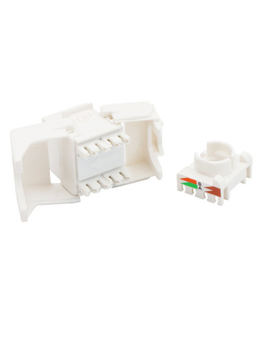 Frutto Keystone RJ45 Cat.6 UTP 180&deg Toolless Bianco