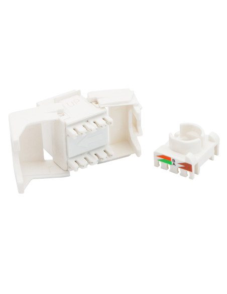 Frutto Keystone RJ45 Cat.6 UTP 180&deg Toolless Bianco