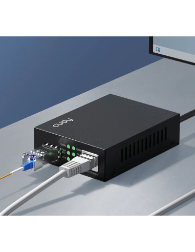 Convertitore Multimediale RJ45 10/100/1000 Gigabit Ethernet Slot SFP