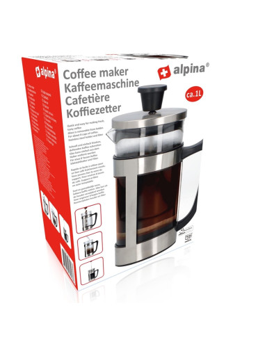 Alpina - Caffettiera French Press 1L...