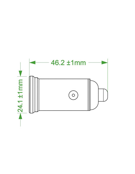 Mini Caricatore da Auto USB-A e USB-C&trade 5V/4A Nero