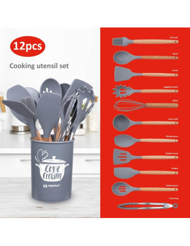 Alpina - Set di utensili da cucina in...
