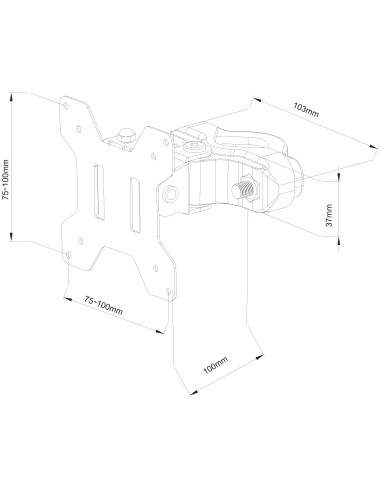 Supporto per fissaggio su palo per monitor 13-30''