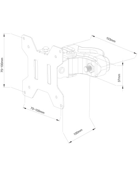 Supporto per fissaggio su palo per monitor 13-30''