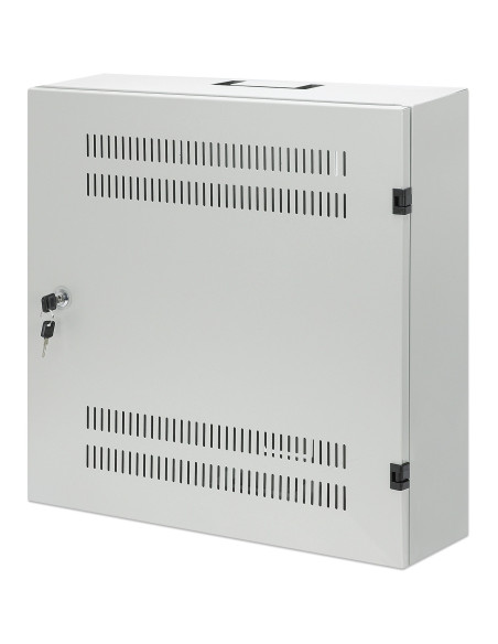 Armadio 19'' a muro a basso profilo con montanti orizzontali 4U e verticali 2U