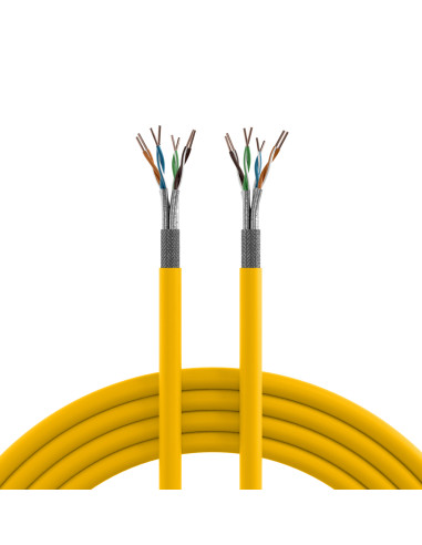 Matassa S/FTP Cavo Cat.8.2 Rame 2000MHz Dca 100m Rigido LSZH Giallo