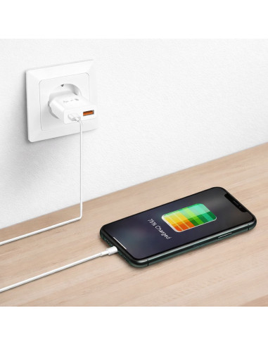 Caricatore Alimentatore USB-C&trade 30W e USB-A QC da Muro