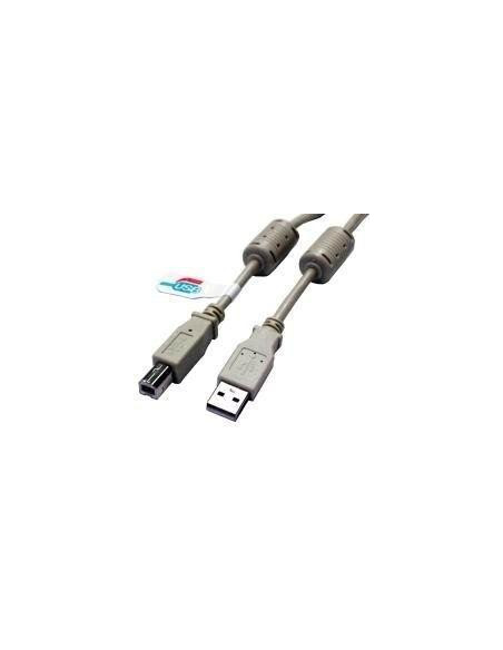 Cavo USB 2.0 A M / B M 1.8m con Ferrite Doppia Schermatura Grigio
