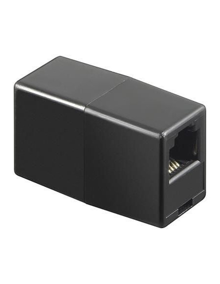 Accoppiatore telefonico RJ11 6 poli 4 contatti Pin to Pin F/F Nero