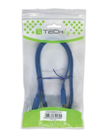 Cavo USB 3.2 Superspeed A maschio/MIC B maschio 1 m FLAT