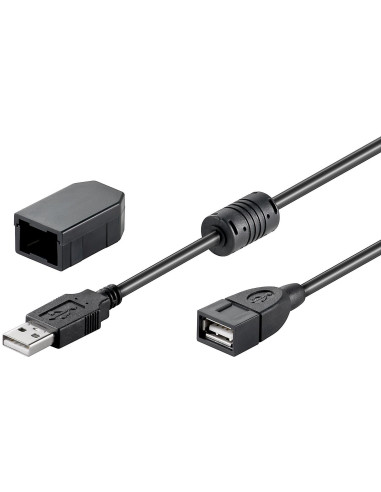 Cavo Prolunga USB 2.0 con Ferrite A Maschio / A Femmina 2m Nero