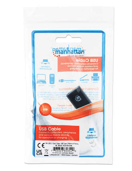 Cavo Superspeed USB A Femmina USB-C&trade Maschio 15cm Blu
