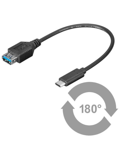 Cavo Superspeed USB A Femmina USB-C&trade Maschio 15cm Blu