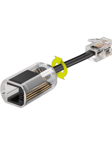 Plug Telefonico RJ10 Antiattorcigliamento per Cornetta con Cavo 30mm